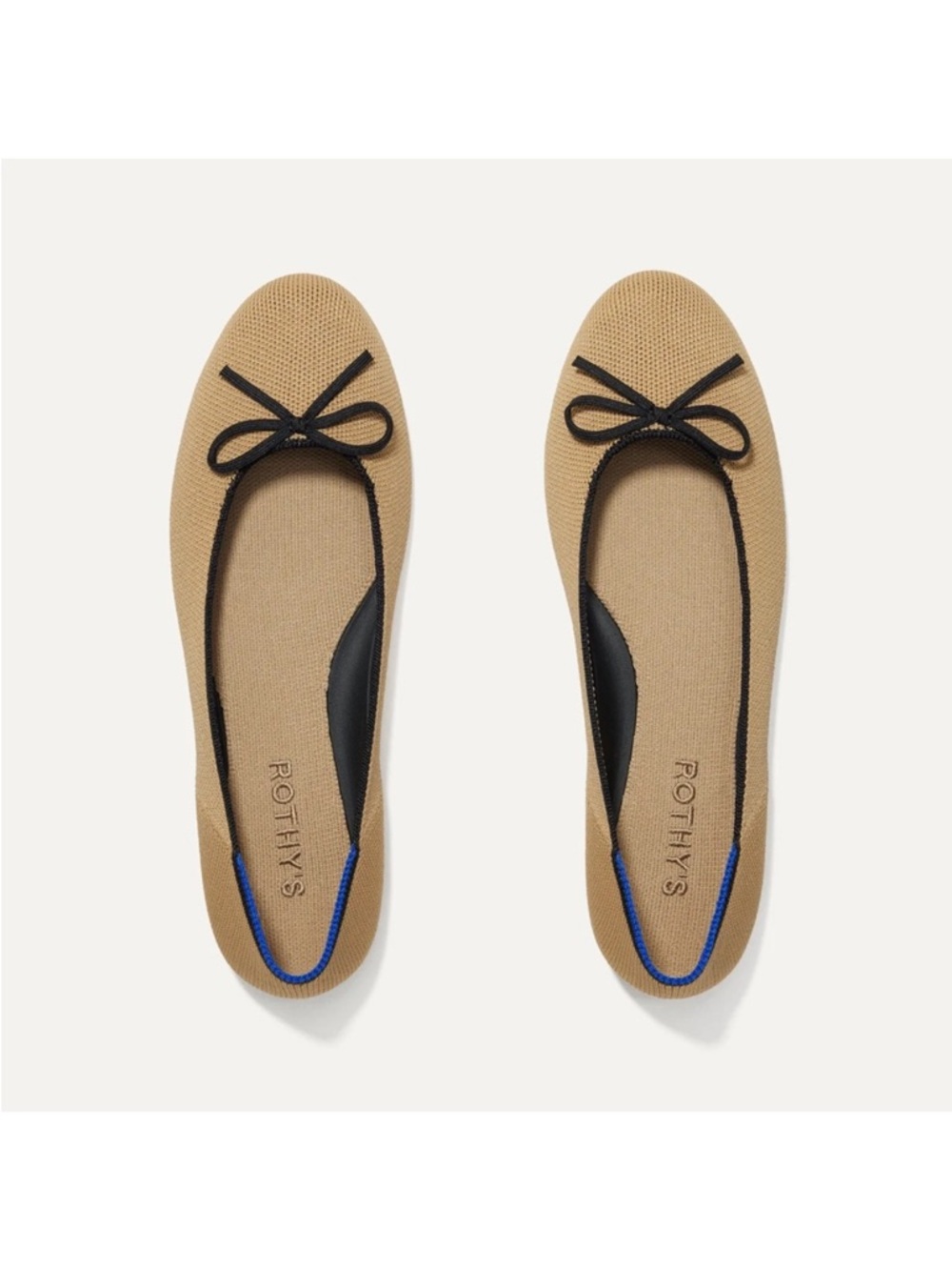 Rothy’s beige & black  ballet flats 🥿